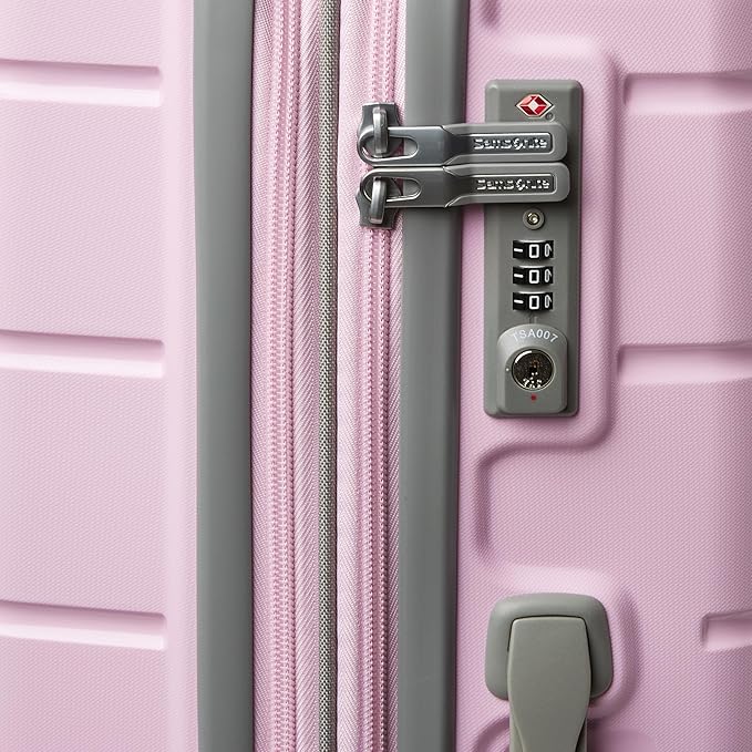 Samsonite Freeform 2-Piece Luggage Set - Carry-On & Large Checked Luggage with Dual Spinner Wheels - Durable Polypropylene Hardshell - TSA Lock, Airline-Approved - Expandable Hard Shell - Pink Rose