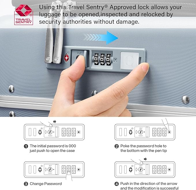 Hanke 24 Inch Luggage with Cup Holder and Charge,Top Opening Hard Shell Suitcases with Wheels and Dividers,Aluminum Frame Trunk Luggage Medium Checked Suitcase with Lock for Travel,Gray