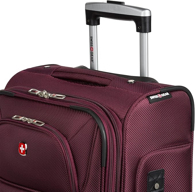 SwissGear Sion Softside Expandable Luggage, Merlot, Carry-On 21-Inch