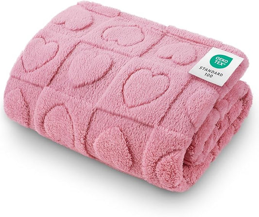 Luciphia Small Dog Blanket Washable Pet Bed Cover Soft Fluffy Puppy Blanket with Premium Fleece 300GSM Cozy Calming Cat Blankets for Indoor Cats Pink 41x31 inch