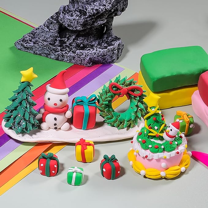 ifergoo Modeling Clay Kit for Kids - 24 Colors Magic Air Dry Clay, Ultra Light,Safe & Non-Toxic, Great DIY Gift for Age 3-12 Boys and Girls Children