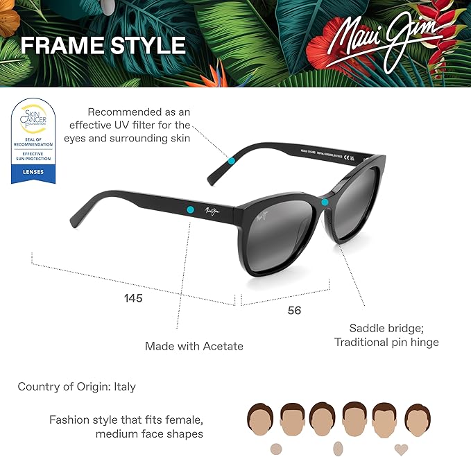 Maui Jim Polarized Women's Alulu Cat Eye Sunglasses