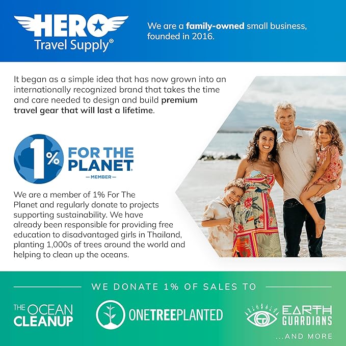 HERO Neck Wallet, RFID Blocking Passport Holder, Vegan Leather Travel Pouch (Brown)