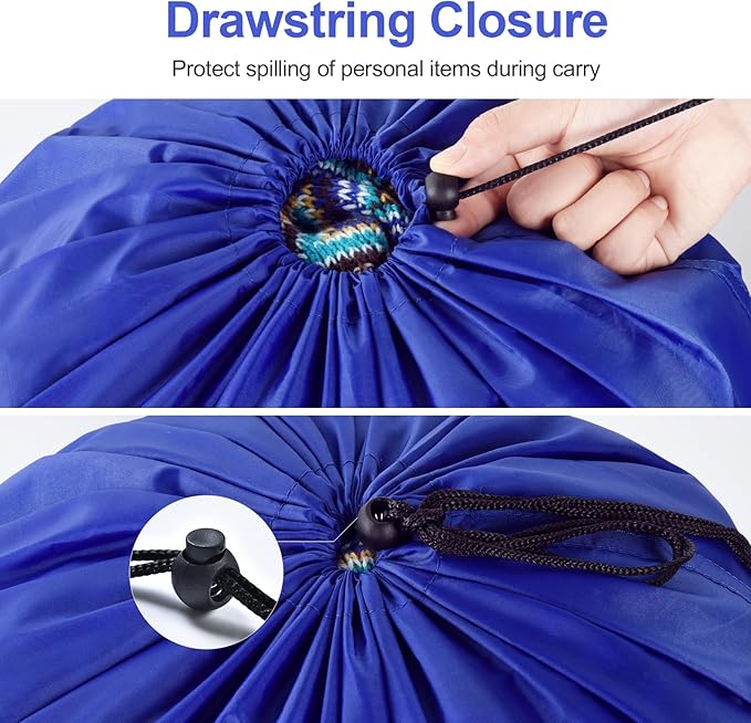 OTraki Medium Laundry Bag 20x24 Inch Drawstring Laundry Bags Durable Laundry Wash Bag Dirty Clothes Organizer Machine Washable Delicates Lingerie Bags for Travel Camp Dorm Blue