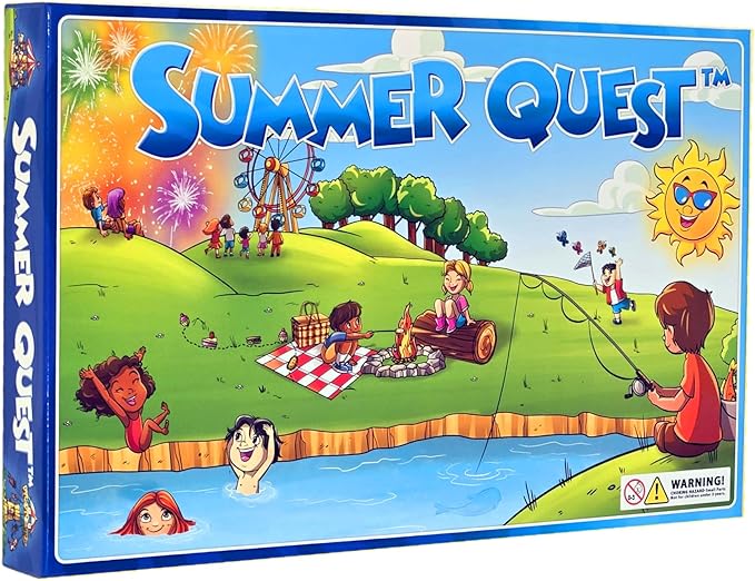 Summer Quest Board Game, Fun for Kids and Adults, 2-4 Players, Ages 5+, Family-Friendly Summer-Themed Activities & Strategic Gameplay, Skill-Building & Educational, Fun for All Seasons!