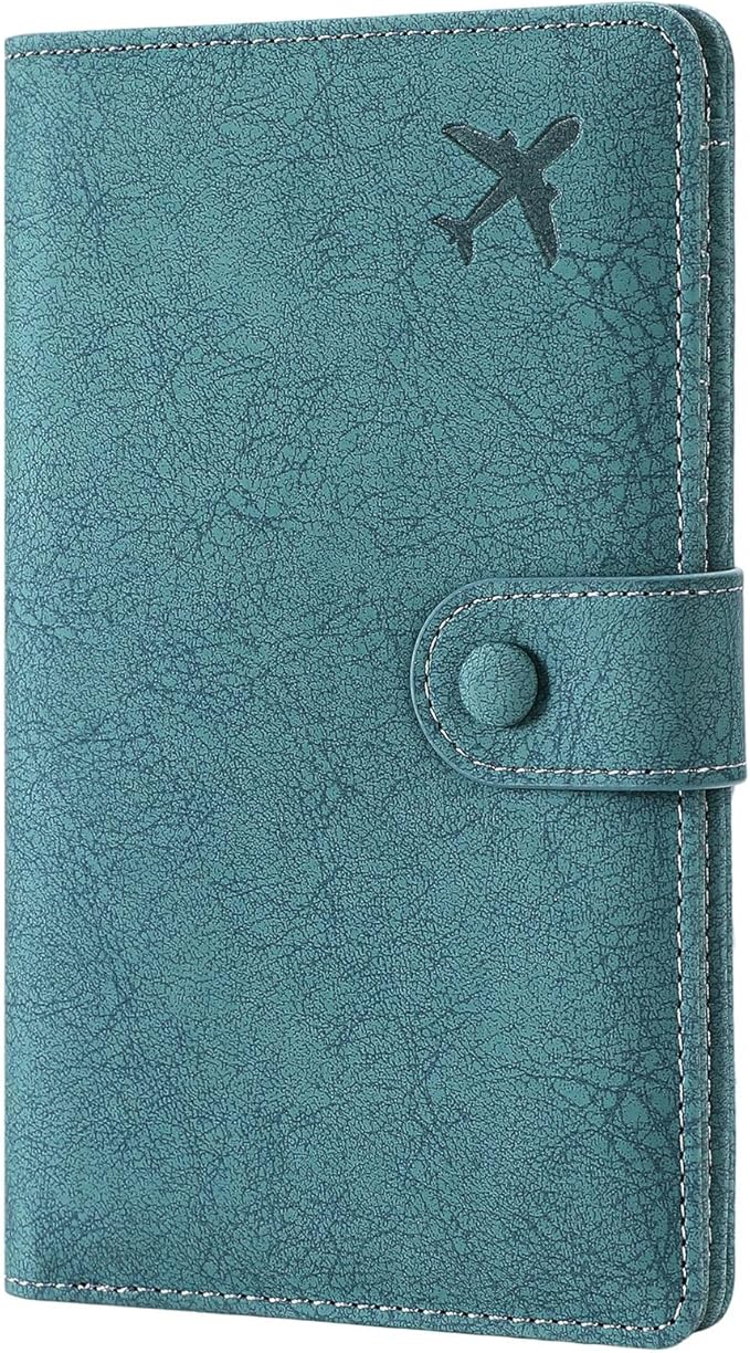 RFID Blocking Passport Wallet Cover Case Travel Document Organizer for Women and Men,Travel Wallet for Credit Card