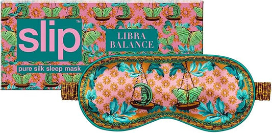 slip Pure Silk Sleep Mask - 100% Pure 22 Momme Mulberry Silk Eye Mask - Comfortable Sleeping Mask with Elastic Band, Zodiac Collection: Libra