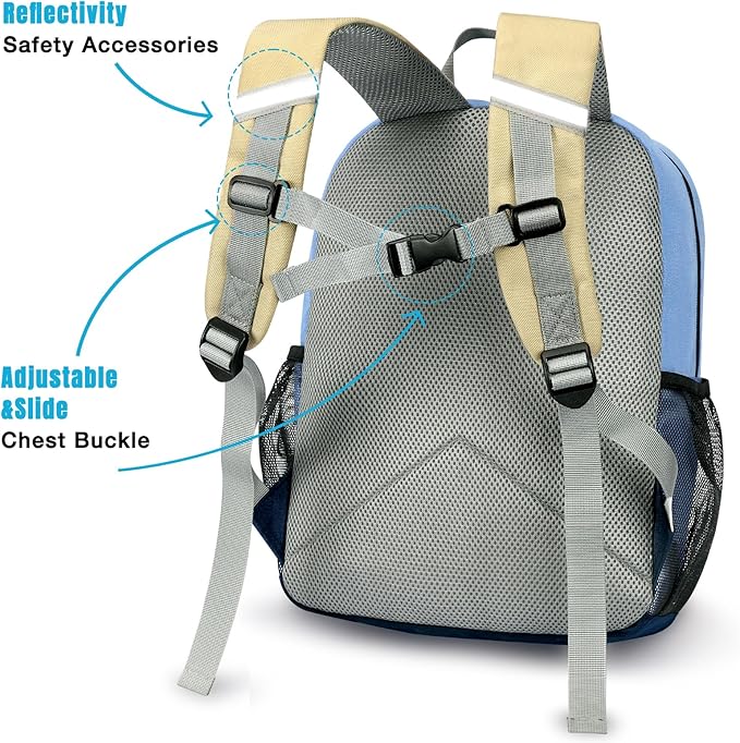 STEAMEDBUN Toddler Backpack for Boys 2-4,Kindergarten Backpack for Boys,Preschool Backpack,Mini