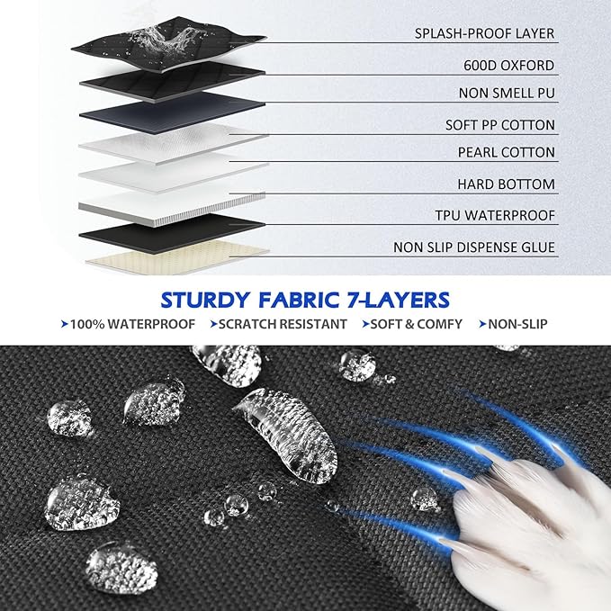 XL Truck Back Seat Extender for Dogs, 59x29 Dog Seat Cover Back Seat Hard Bottom, Dog Hammock for Truck Full Size, Pet Seat Covers for Crew Cab F150, RAM1500, Sierra, Tundra, Silverado, Titan