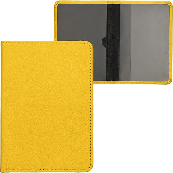 kwmobile Registration and Insurance Holder - Car Document Holder for Vehicle Documents and Cards - PU Leather - Black