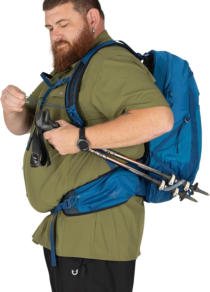 Osprey Talon 22L Men's Lightweight Hiking Backpack - Small Daypack for Travel & Camping, Green Canopy/Pine Leaf, Extended Fit