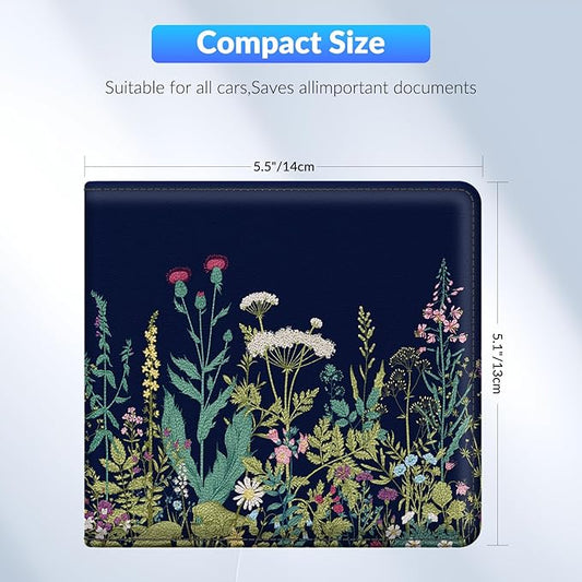 Car Registration and Insurance Card Holder，Vehicle Glove Box Car Organizer，Accessories Case for Storing Driving Licences, Cards, Documents