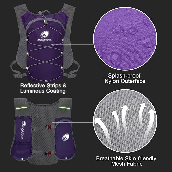 Small Lightweight Running Hydration Vest with 2L Water Bladder for Race, Lightweight Water Backpack Hydropack for Hiking
