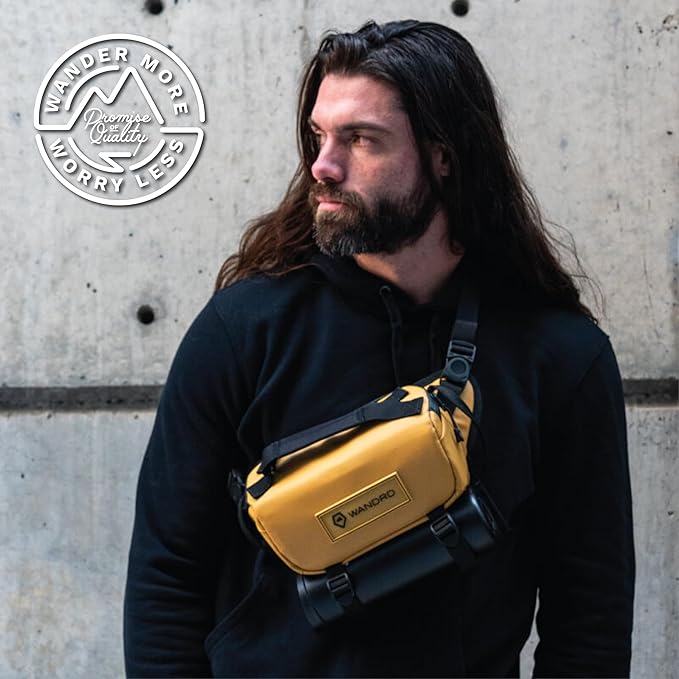 WANDRD ROGUE V1 3L Sling: Compact Camera Sling and Crossbody Bag with Fast Access, 3-Way Carry– Lightweight Everyday Bag Great for Travel, Photography, and Daily Use (Dallol Yellow)