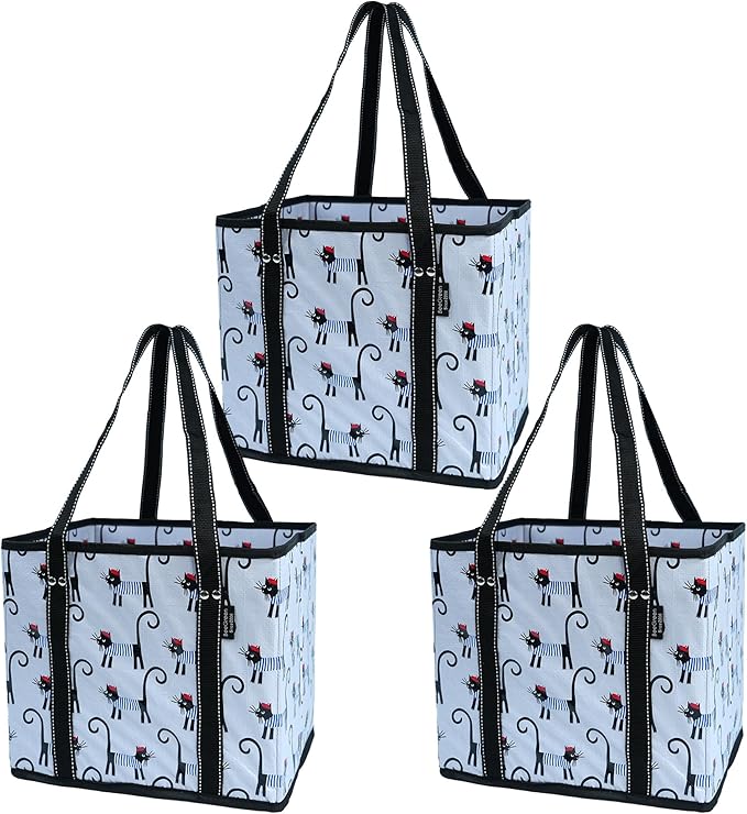 BeeGreen Large Waterproof Reusable Bags Christmas Heavy Duty Shopping Tote for Groceries Pool Gift with Webbing Handles