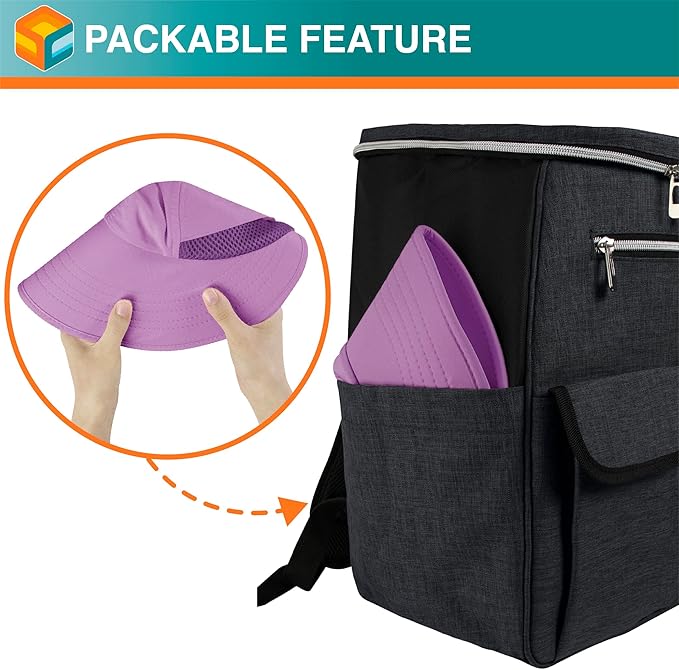 SUN CUBE Sun Hat for Women with Ponytail Hole Neck Flap, Gardening Hat Women Sun Protection, UV Hats Hiking Walking Fishing