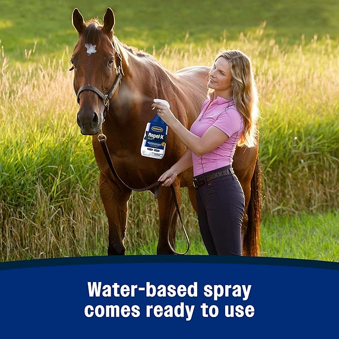 Farnam Repel-X Insecticide & Repellent Water-based Fly Spray for Horses, Dogs and Premises, 32 Ounces
