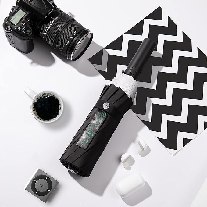 BAODINI Windproof Compact Rain Umbrella for Travel 42/46 Inch Premium Fabric Auto Open Perfect for Purse and Backpack Portable Umbrella for Women and Men