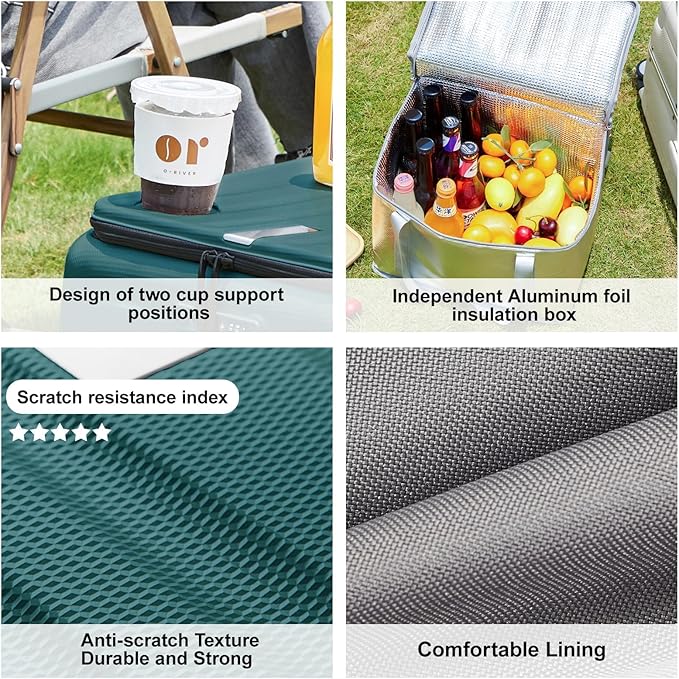 Hanke Multifunctional 26 Inch Hard Shell Suitcases with Wheels Travel Approved Luggage Large Rolling Suitcase Checked Luggage for Women Men(Blackish Green)