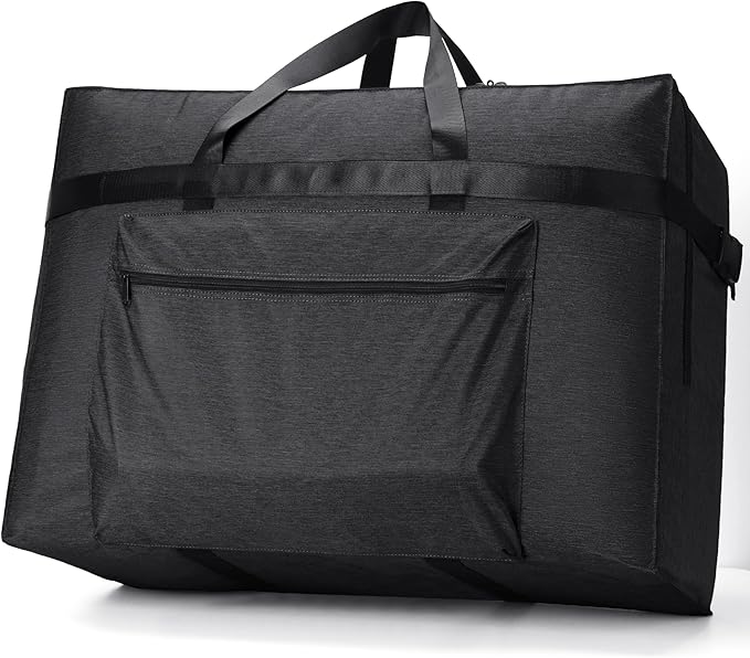 SUNUP Large Duffle Bag for Travel, 80L Foldable Travel Duffel Bag for Men Women, Waterproof Carry On Overnight Weekender Moving Storage Bags, Black