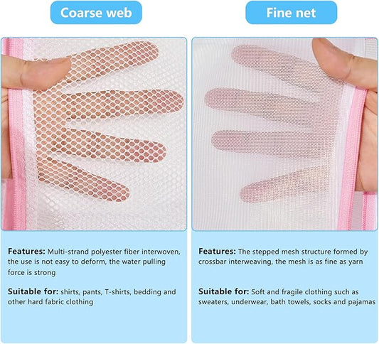 Upgraded Coarse Mesh Laundry Bag - Wash Delicate Lingerie, Garment & Shoe Storage, Travel Essentials - Durable & Breathable，4Pcs, MIAETFH