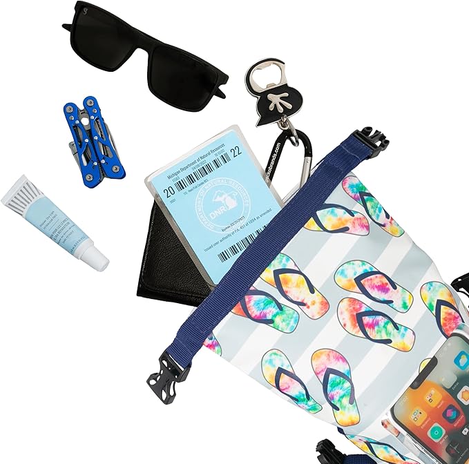 geckobrands Waterproof Phone Tote with 2L Dry Bag and Adjustable Strap – Protect Your Phone and Valuables While on The Go