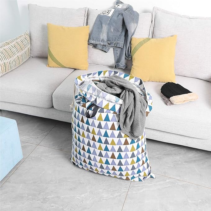 SWISSELITE Laundry Bag with Handle and Drawstring, Large Heavy Duty Laundry Bag, 28 x 40 Inches Travel Dirty Clothes Bag for Laundromat and Household
