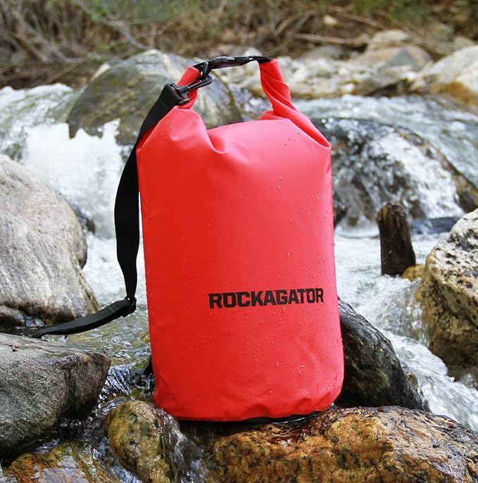 Rockagator Waterproof Dry Bags 100% Water Proof Dry Bag with Detachable Shoulder Strap | Can Be Submersed in Water and Will Keep Your Gear Dry on the River, Lake, Raft, Kayak (10L, 20L, 30L, 50L)