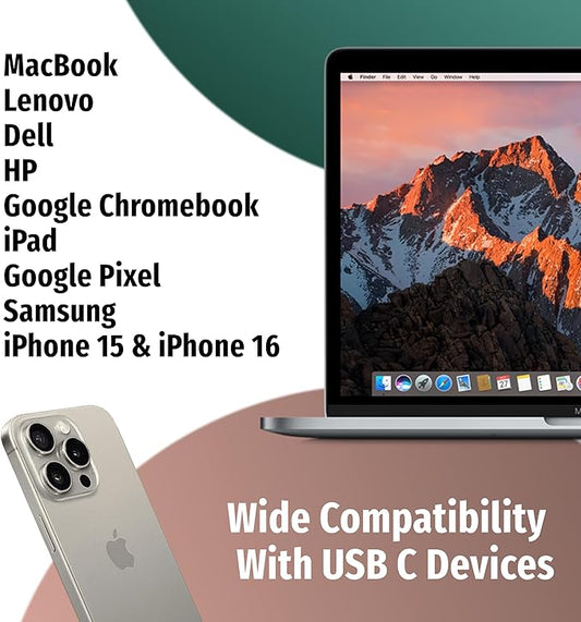 Symphonized Premium Wooden iPhone Earphones Wired (USB C) Deep Bass Sound, 3D Sound, Microphone Volume Control, 90% Noise Cancelling for Type C Devices. Earphones for iPhone 15 to 17 & Android