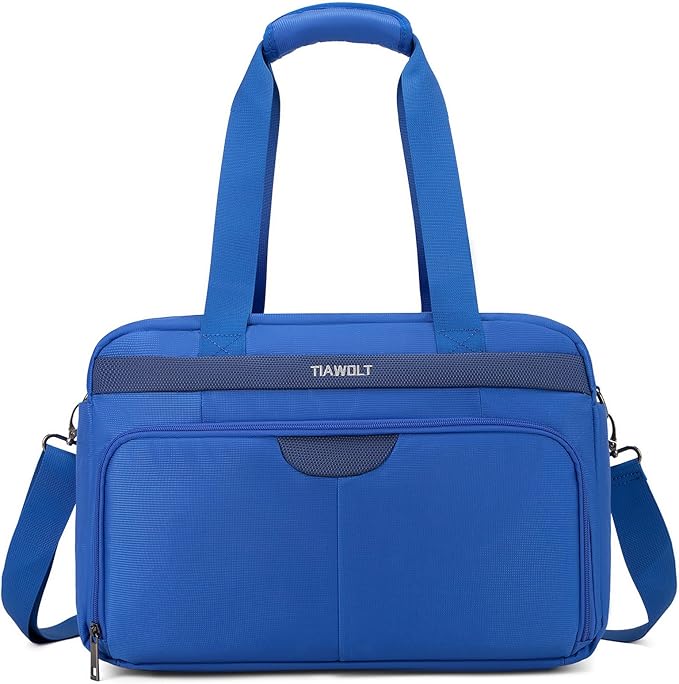Carry-On Luggage Travel Duffel Bag Carry on Bag Underseat for Airplanes, Sports Gym Bag with Shoulder Strap, Weekender Overnight Bag for Women and Men,Blue