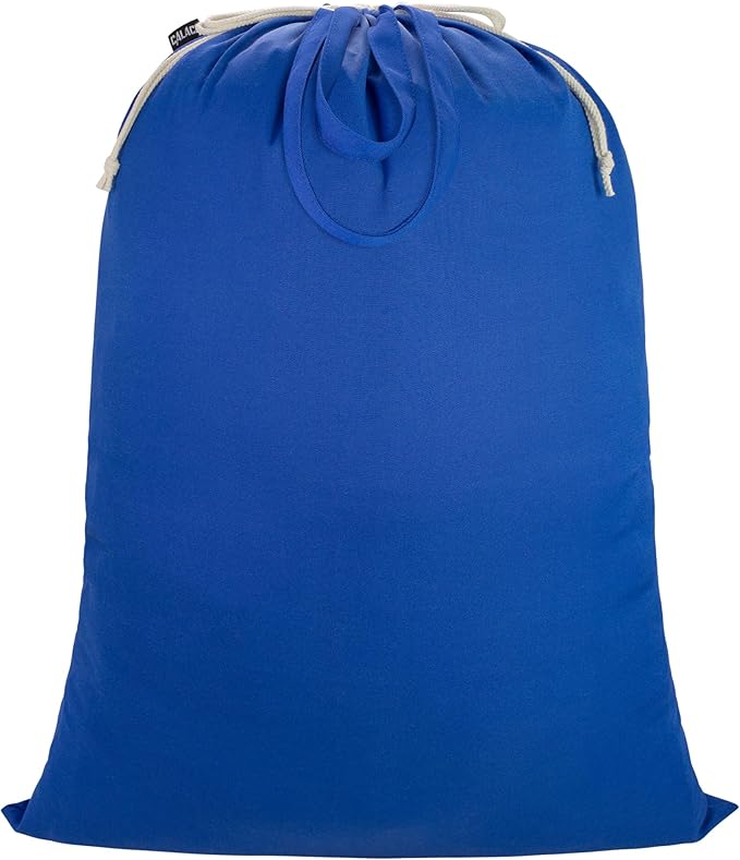 Laundry Bag with Handles & Drawstring Closure 27.6”x35", Thick Laundry Bag Heavy Duty Washable Dirty Clothes Travel Sack for Camp, College Dorm, Laundromat (Blue, 1Pack)