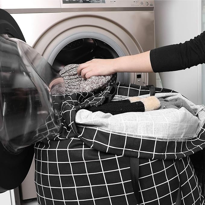 SWISSELITE Heavy Duty Laundry Drawstring Bag with Strap, 28 x 40 Inches Travel Dirty Clothes Bag for Laundromat and Household, 6 Color