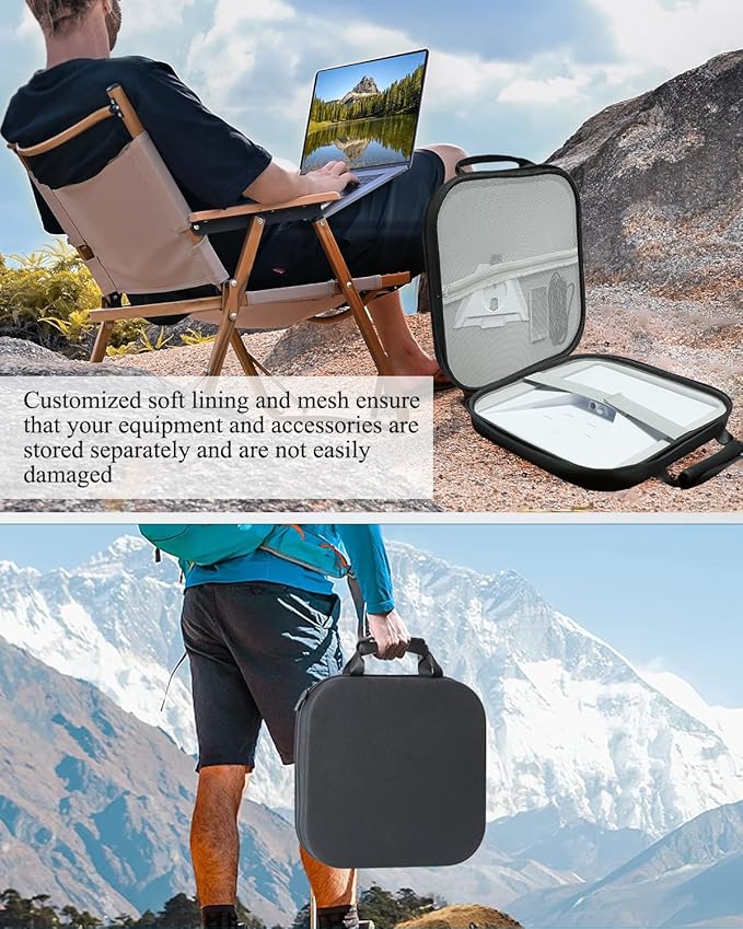Carry Case for Starlink Mini – Outdoor Travel Case for Standard Starlink Mini Accessories, Large Capacity, Semi-Rigid EVA Protection