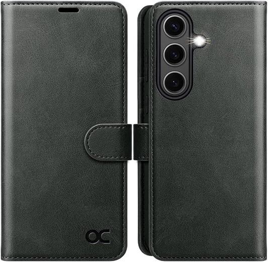 OCASE Compatible with Galaxy S25 Plus Wallet Case, PU Leather Flip Folio Case with Card Holders RFID Blocking Kickstand [Shockproof TPU Inner Shell] Protective Phone Cover 6.7 Inch 2025, Graphite