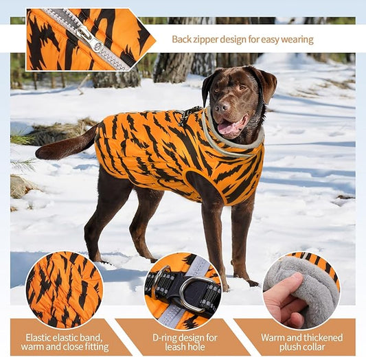 OUOBOB Dog Coats for Small Dogs, Puppy Coat, Warm Winter Jacket, XS Dog Coat with Harness Built in, Waterproof Pet Cold Weather Coats, Puppy Winter Clothes Snowsuit Chihuahua Maltese,XS