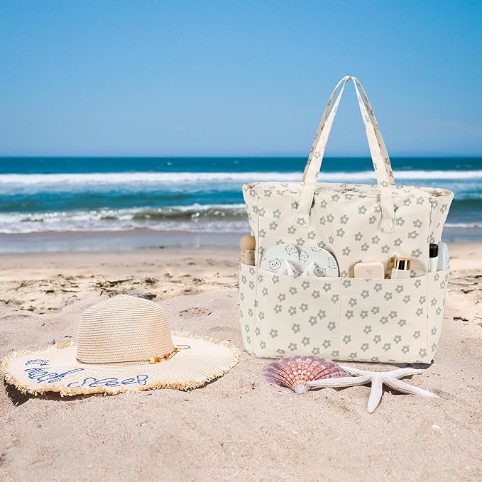 Bluboon Waterproof Beach Tote Pool Bags for Women Ladies Extra Large Carry On Bag With Wet Compartment for Weekender Travel