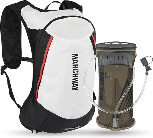 MARCHWAY Ultralight Hydration Backpack with 3L TPU Water Bladder, Sleek High-Capacity Day Pack for Cycling, Hiking, Running, Backpacking, Travel