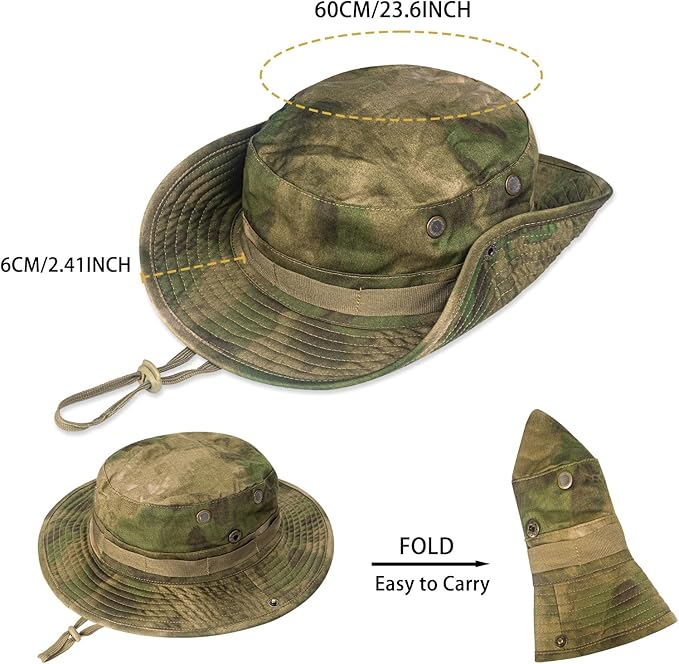 Sun Hats for Men Women Boonie Hat UPF 50+ Bucket Hat Wide Brim UV Protection Fishing Hiking Safari Outdoor Hats