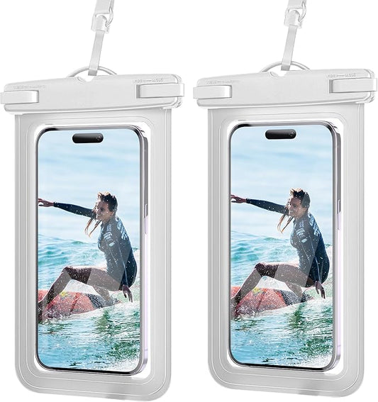 Waterproof Phone Pouch[2Pack], Universal Waterproof Dry Bag case up to 7.2" Beach Bag for Travel,Kayaking,Swimming, Boating, Surfing,Cruise Ship Essentials