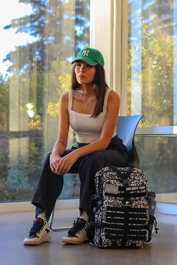 AMERICANPHOENIX 45L Elite Tactical Backpack | 3X Stronger Work & Military Backpack | Water Resistant and Heavy Duty | 3 Day MOLLE Bug Out Bag (Snow Leopard)