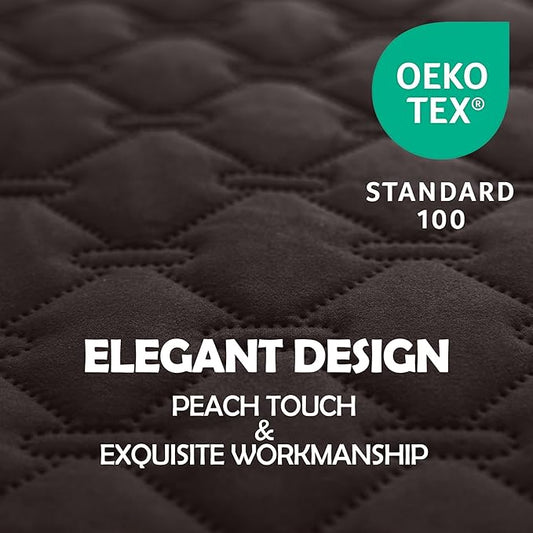 gogobunny 100% Double Sided Waterproof Dog Blanket Soft Pet Bed Cover Reversible Protect Furniture Couch Sofa Car for Puppy Large Dog Cat (Dark Coffee/Light Coffee, 82x120 Inch (Pack of 1))