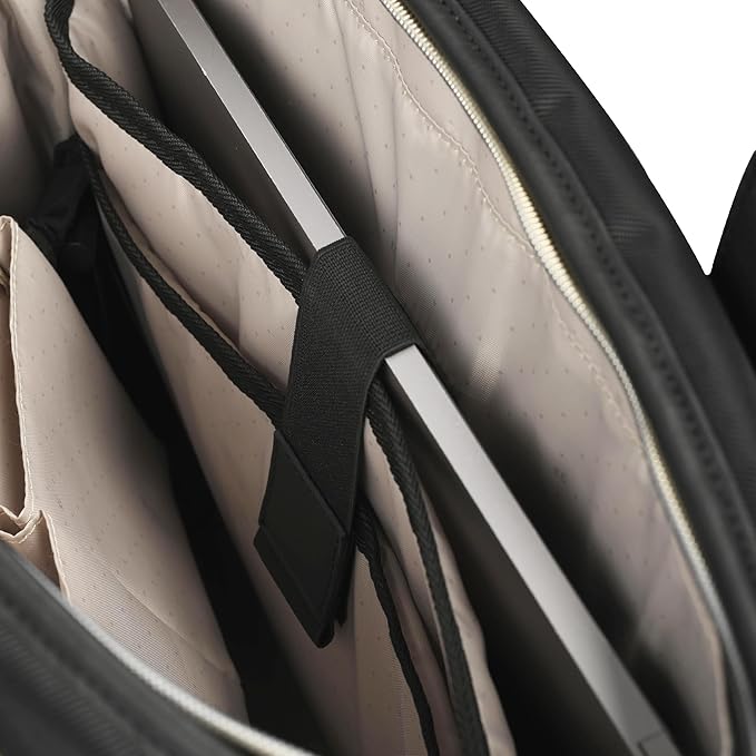 Kenneth Cole REACTION Madison Square Lightweight Hardside Chevron Expandable Spinner Luggage, Black, 2-Piece (20" Carry On + Tote)