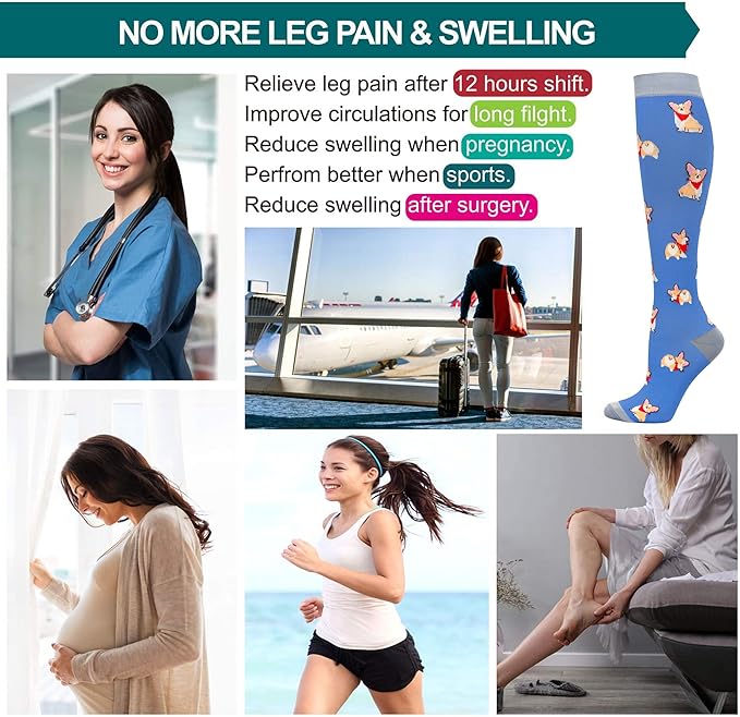 LEVSOX Compression Socks Women and Men, 20-30mmHg, Best for Nurses, Travel, Pregnancy