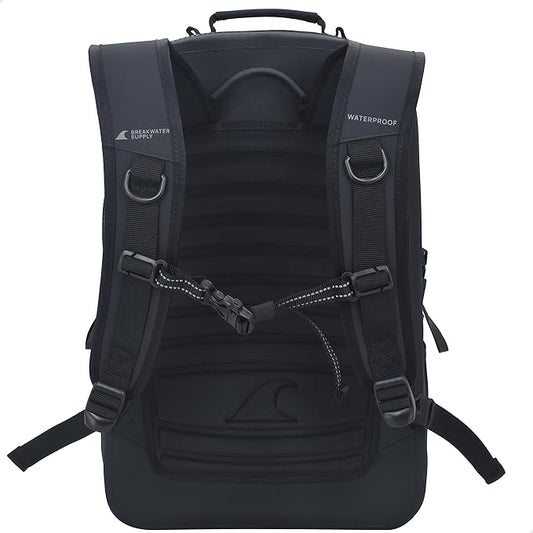 Breakwater Supply™ Waterproof IP68 Submersible Backpack with Airtight Zippers | Laptop Travel Outdoors | Fogland 25L 20L 15L