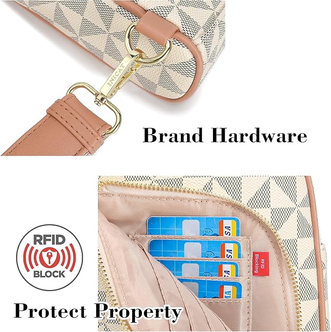 INICAT RFID Blocking Sling Bag Anti Theft Crossbody Bags Women Valentine's Day Gifts Travel Purses Vegan Leather