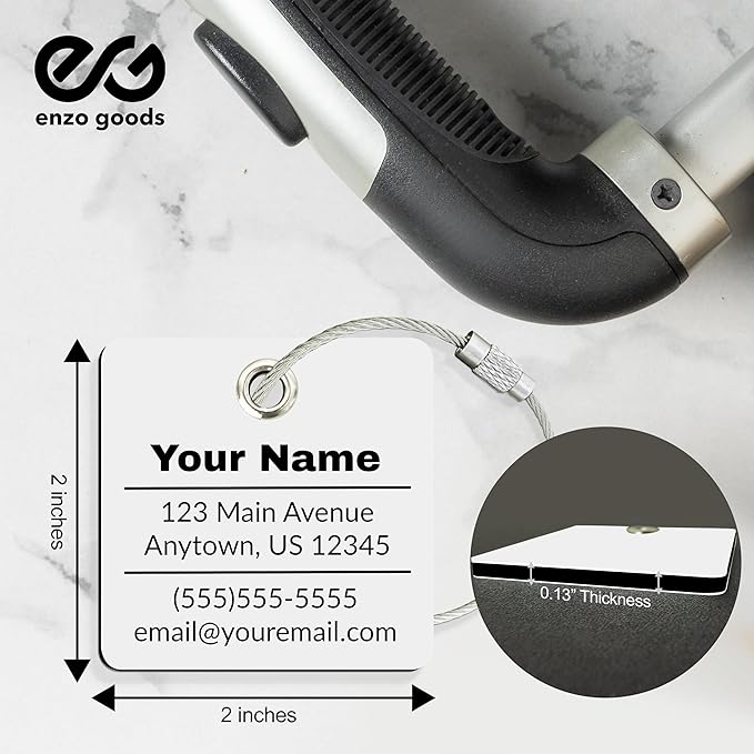 Personalized Luggage Tag | 3 Pack | Custom Luggage Tags for Suitcases | Kids Backpack Tag | 10 Color Options & Choose Font, Font Color
