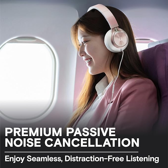 ARTIX CL750 Wired Headphones with Mic & Volume Control — Noise Isolating On-Ear Headphones for Computer and Laptop Wired, Plug in Corded Headphone Over Ear with Wire (Foldable, Aux Jack 3.5mm)