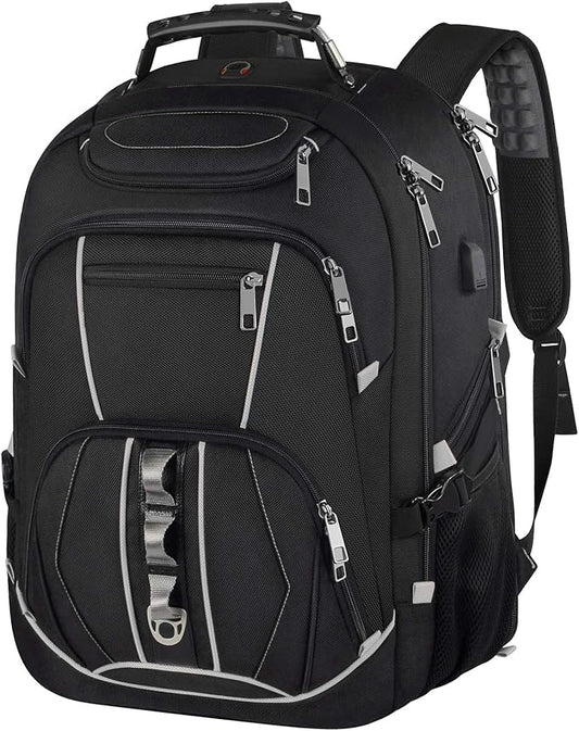 18.4 inch Gaming Laptop Backpacks with USB Charging Port, Big Capacity TSA Friendly RFID Anti Theft Pocket College Heavy Duty Computer Work bag for Men
