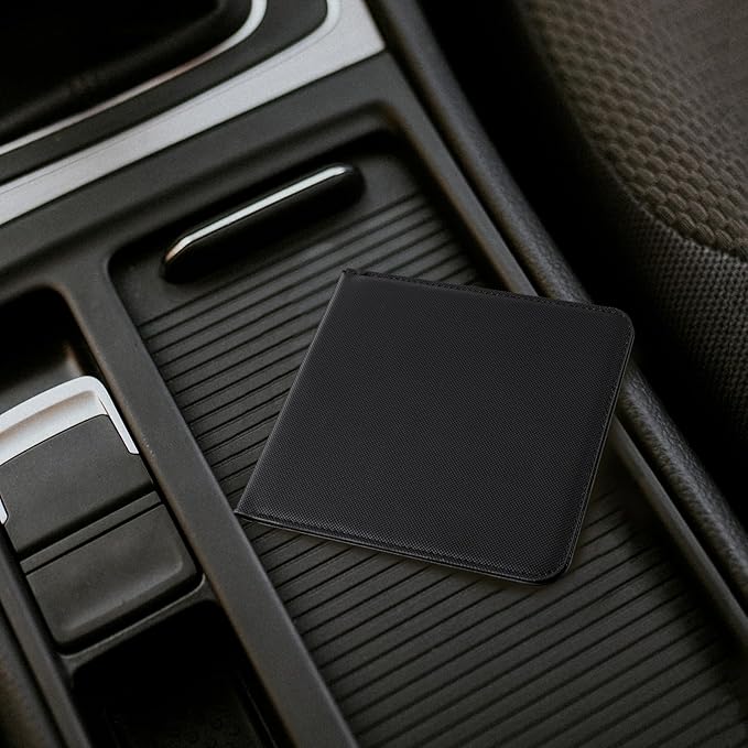 CoBak Car Registration and Insurance Holder - Small and Lightweight Vehicle Glove Box Car Organizer, Auto Truck Comparment Accessories Case for Essential Document, Driver License (Rhombus Black)