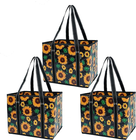 BeeGreen Large Waterproof Reusable Bags Christmas Heavy Duty Shopping Tote for Groceries Pool Gift with Webbing Handles